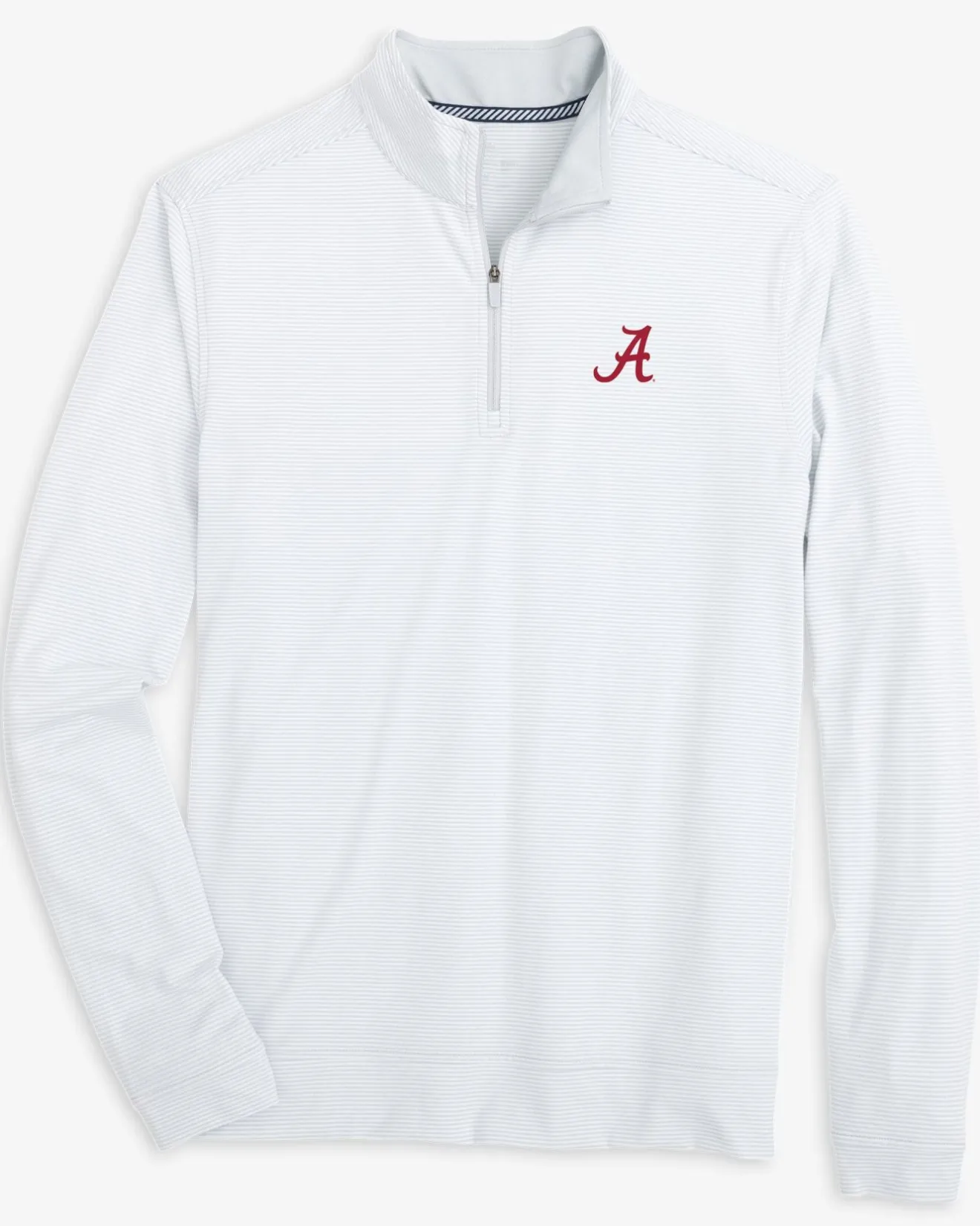 Alabama Crimson Tide Cruiser Micro-Stripe Heather Quarter Zip<Southern Tide Hot