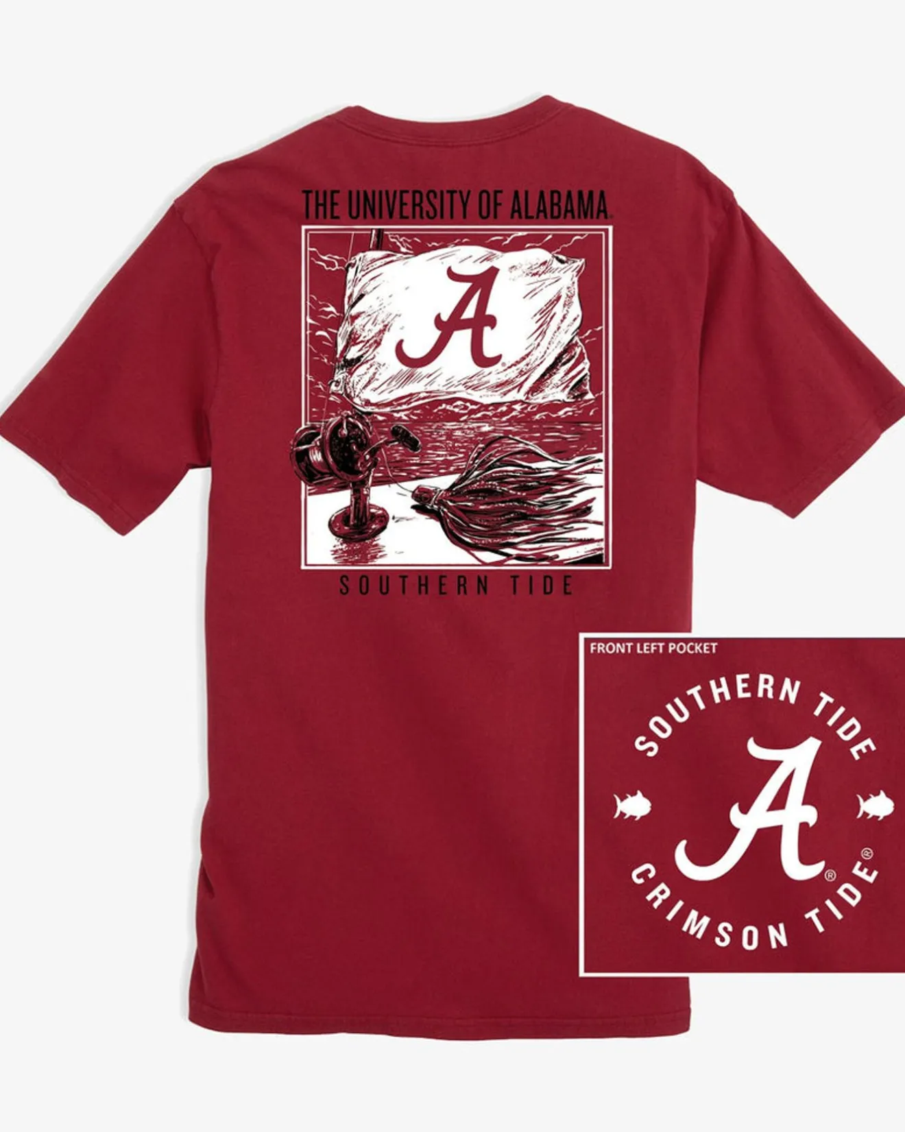 Alabama Tide Fishing Flag T-Shirt<Southern Tide Best