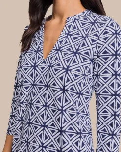 Alicia Painted Geo Performance Dress<Southern Tide Best