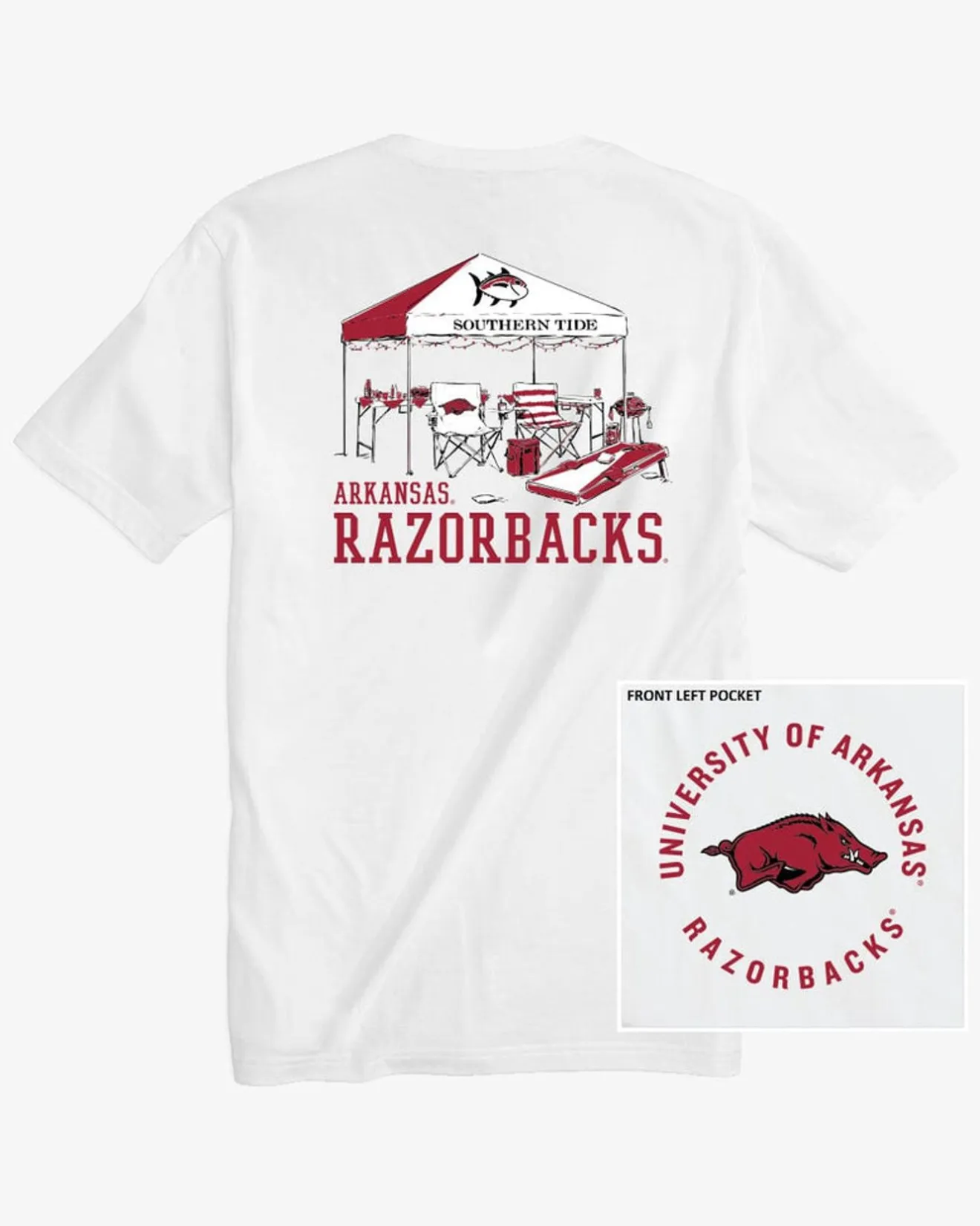 Arkansas Razorbacks Tailgate Time T-Shirt<Southern Tide Cheap