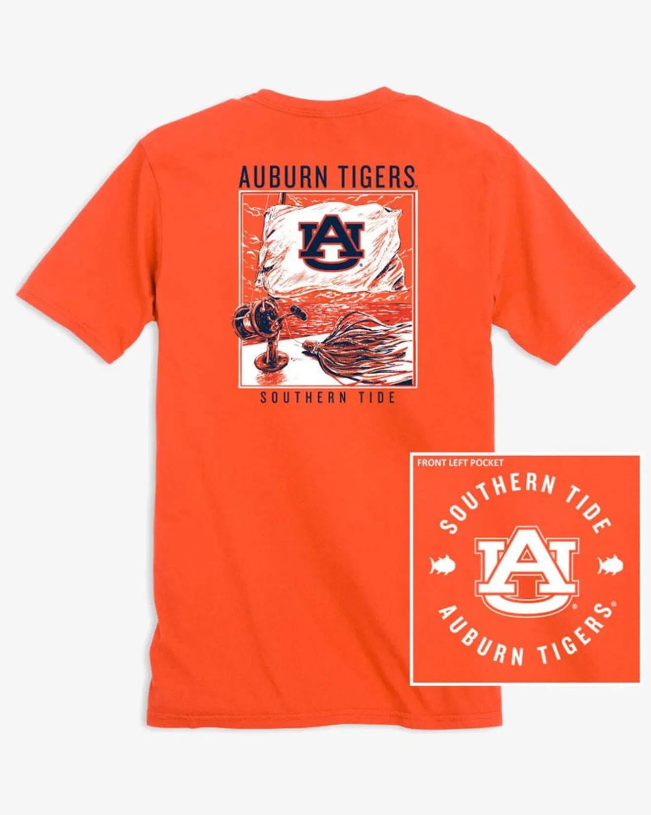 Auburn Tigers Fishing Flag T-Shirt<Southern Tide Shop