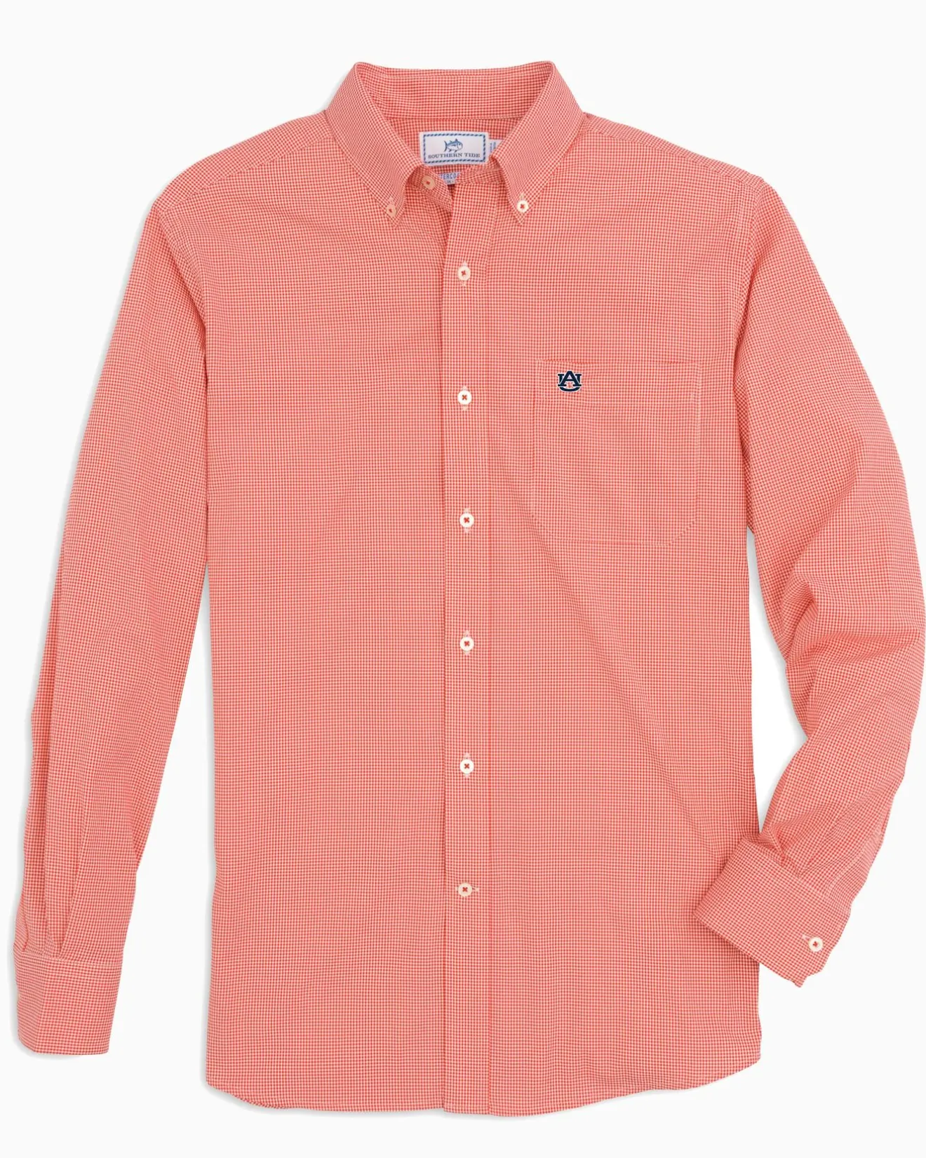 Auburn Tigers Gingham Button Down Shirt<Southern Tide Flash Sale