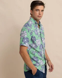 Beach Blooms Linen Rayon Short Sleeve Sport Shirt<Southern Tide Shop