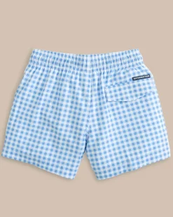 Boys Baldwin Gingham Printed Swim Trunk<Southern Tide Online