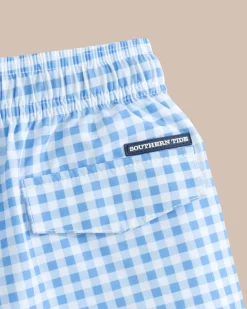 Boys Baldwin Gingham Printed Swim Trunk<Southern Tide Online