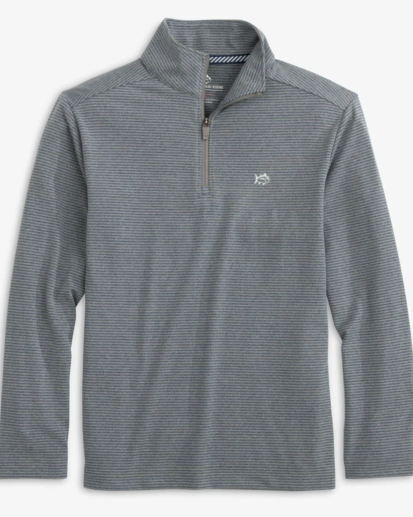 Boys Cruiser Heather Micro-Stripe Quarter Zip Pullover<Southern Tide Shop
