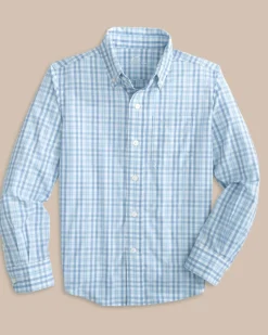 Boys Haywood Plaid Intercoastal Long Sleeve Sport Shirt<Southern Tide Shop