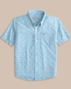 Boys Intercoastal Forget A-Boat It Short Sleeve Sport Shirt<Southern Tide Outlet
