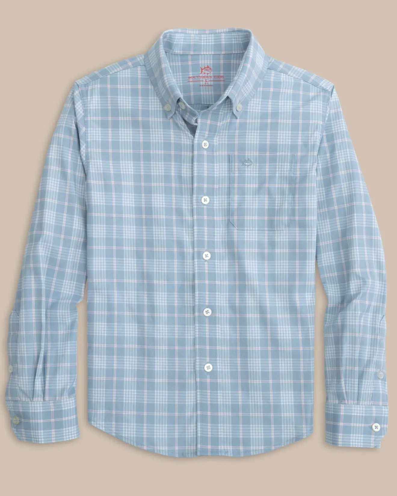 Boys Intercoastal Primrose Plaid Long Sleeve Sport Shirt<Southern Tide Hot