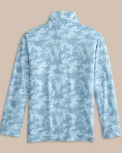 Boys Island Camo Print Cruiser Quarter Zip<Southern Tide Best