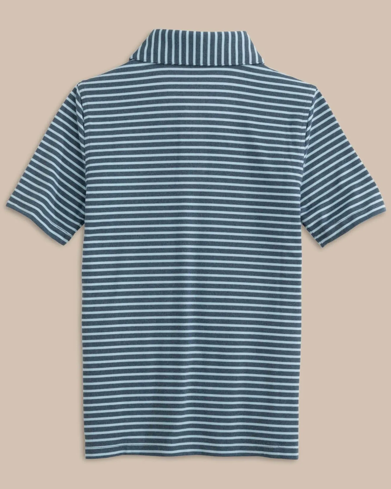 Boys Ryder Heather Marin Stripe Performance Polo Shirt<Southern Tide Best Sale
