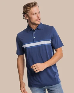 Brenton Chest Stripe Performance Polo<Southern Tide New