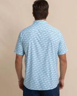 Brrr° Intercoastal Heather Stay Shady Short Sleeve Sport Shirt<Southern Tide Clearance