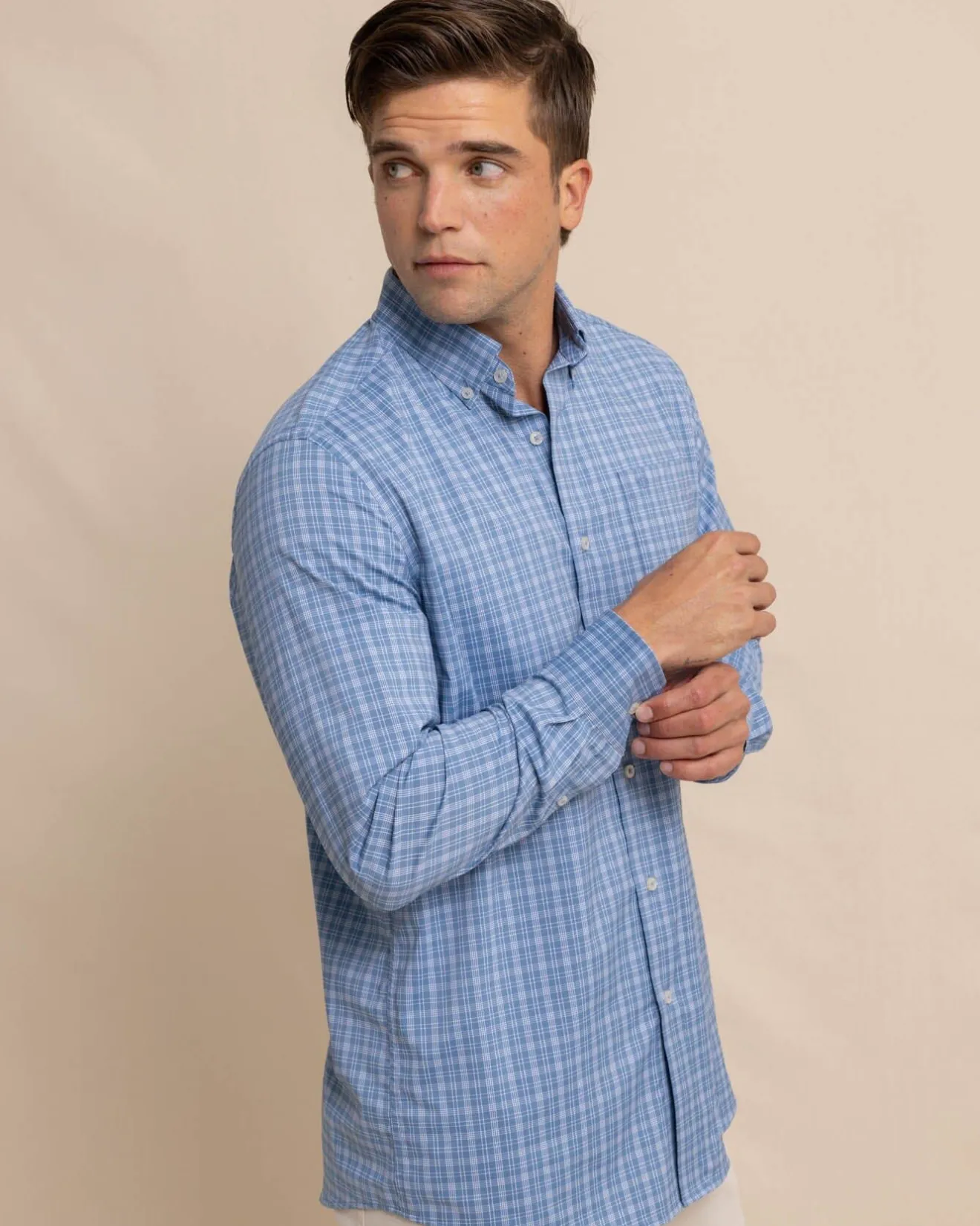 Brrr° Intercoastal Pettigru Plaid Long Sleeve Sport Shirt<Southern Tide Fashion