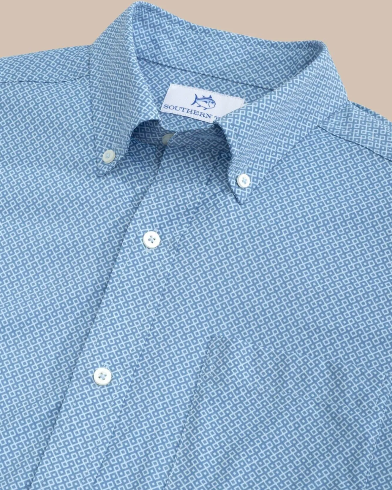 Brrr° Intercoastal Retro Geo Short Sleeve Sport Shirt<Southern Tide Cheap