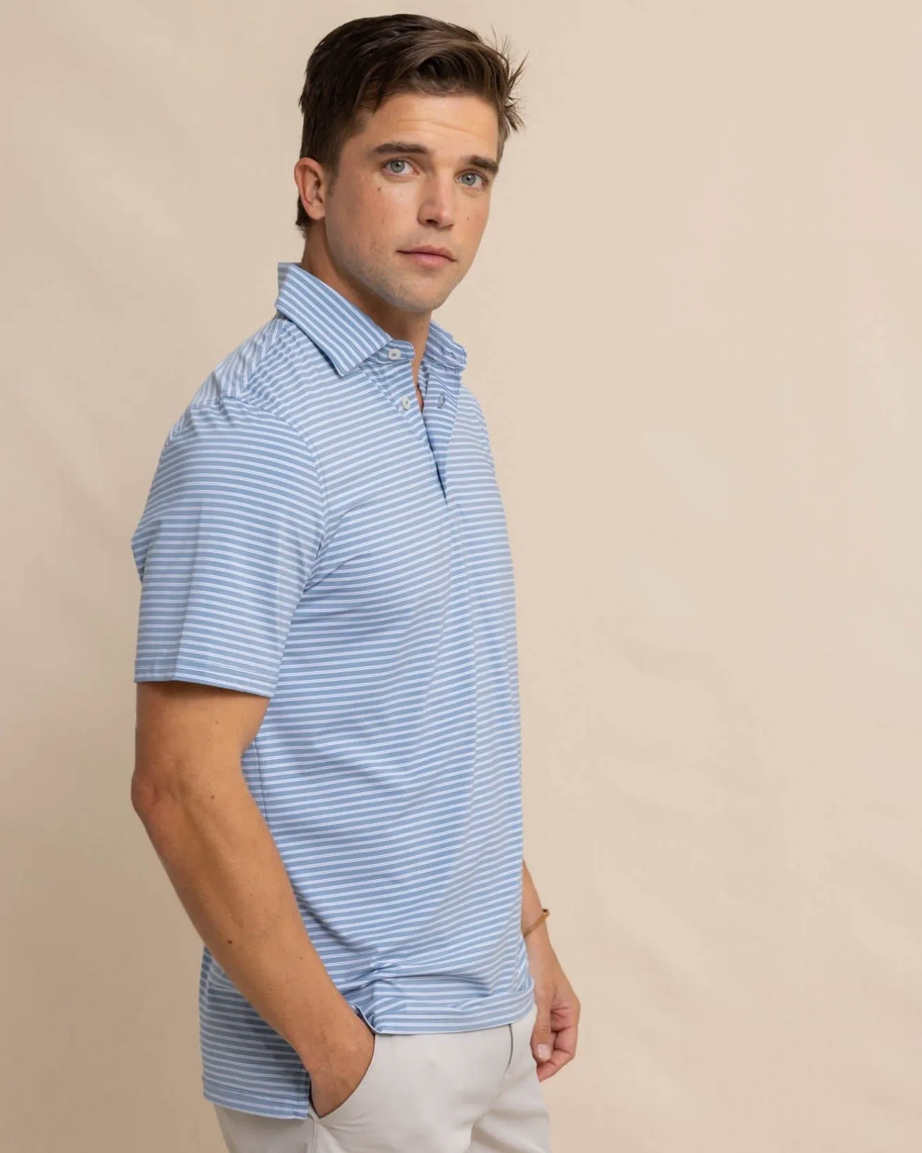 Brrr°-Eeze Beattie Stripe Performance Polo<Southern Tide Store