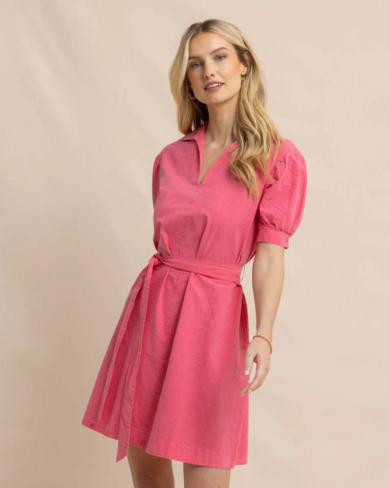 Calan Washed Seersucker Dress<Southern Tide New