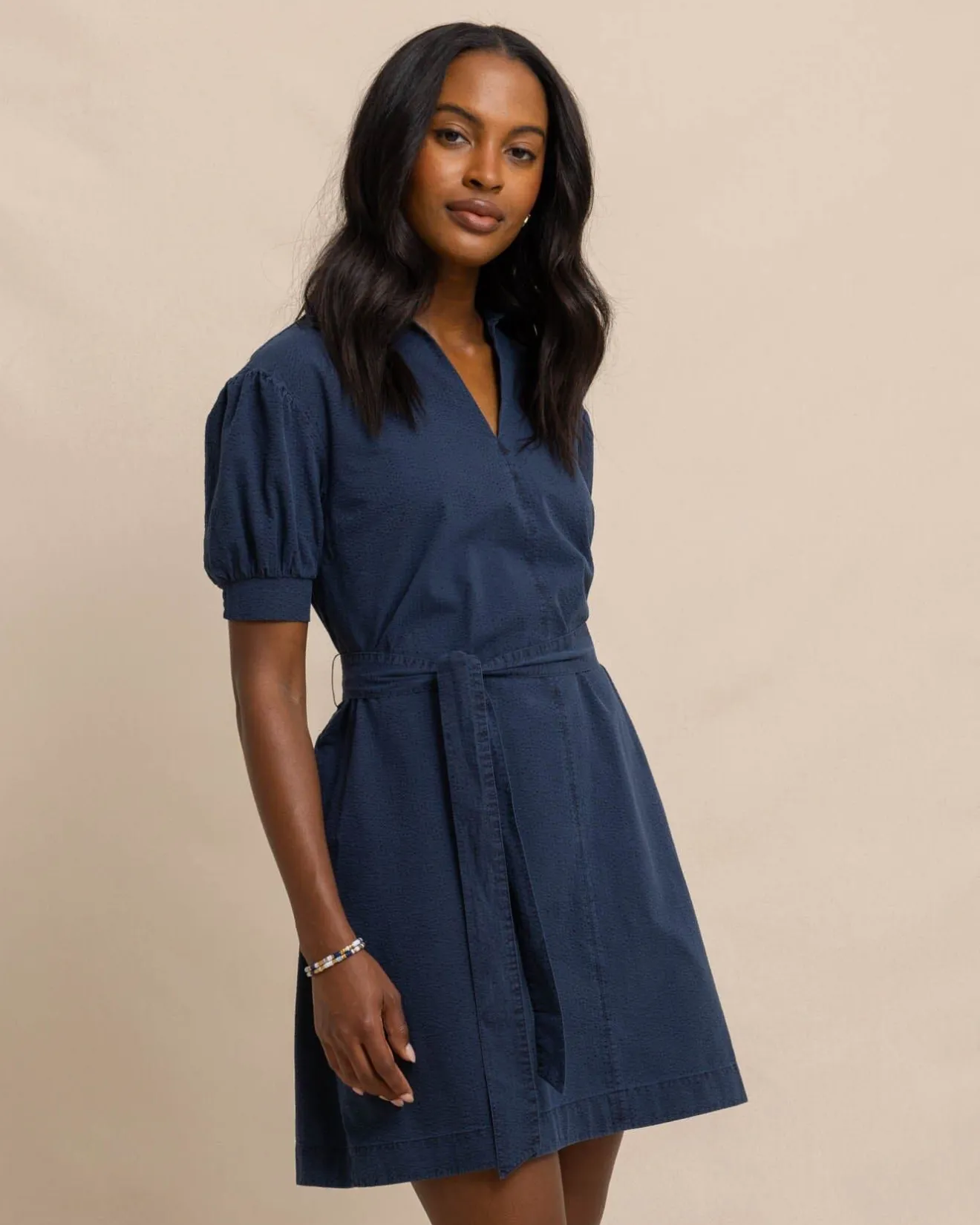 Calan Washed Seersucker Dress<Southern Tide New