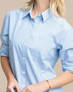 Cam Stripe Poplin Dress<Southern Tide Fashion