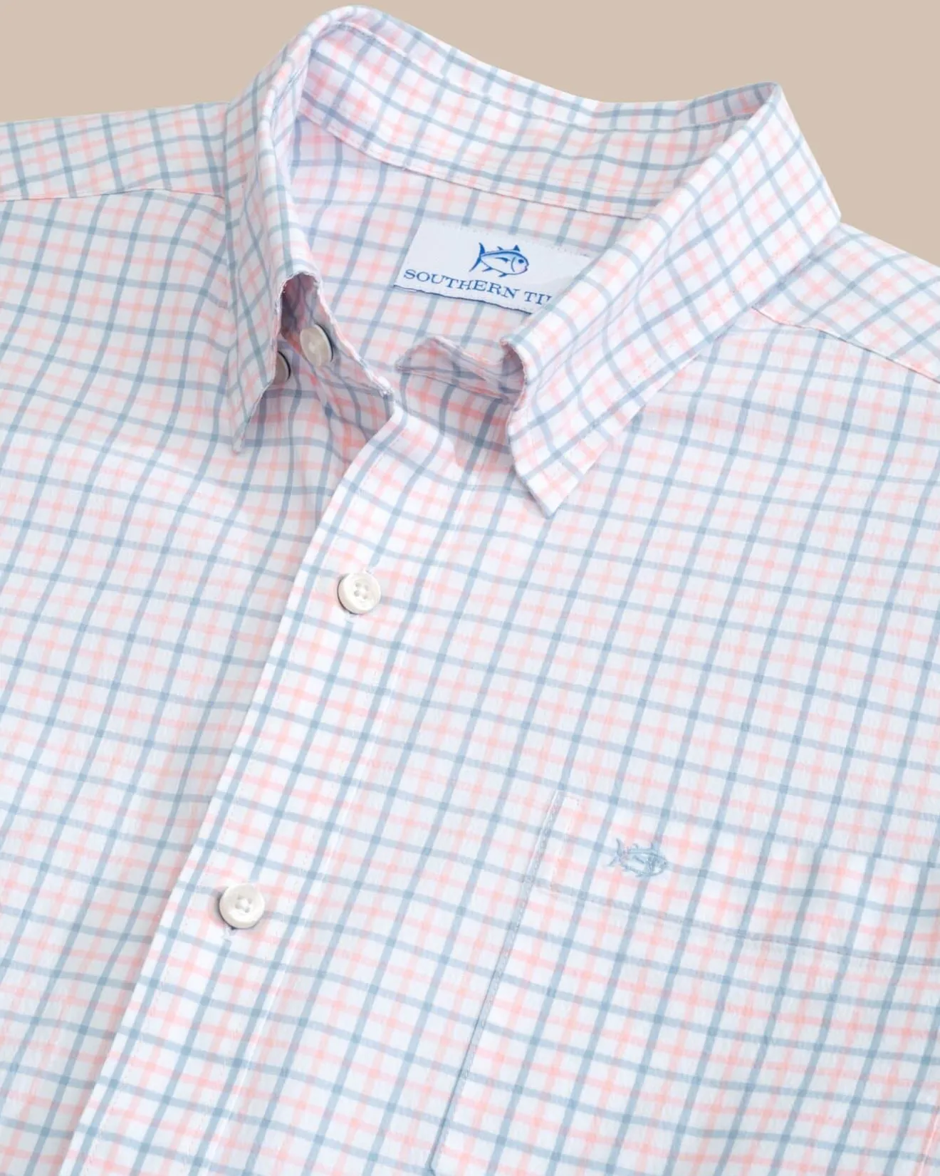 Charleston Larkin Check Long Sleeve Sport Shirt<Southern Tide Cheap