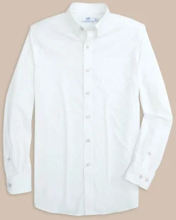 Charleston Overbrook Solid Long Sleeve Sport Shirt<Southern Tide Cheap