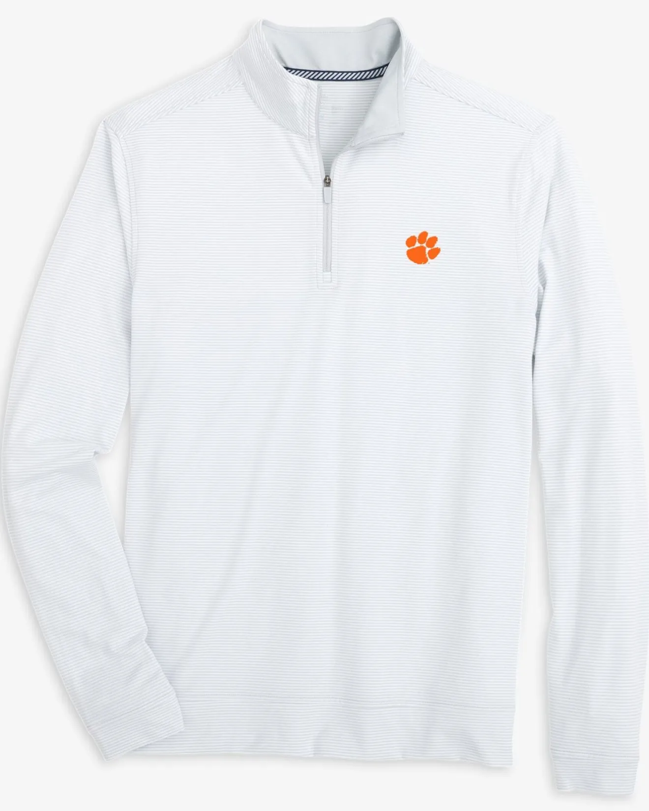 Clemson Tigers Cruiser Micro-Stripe Heather Quarter Zip<Southern Tide Clearance