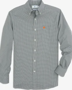 Clemson Tigers Gingham Button Down Shirt<Southern Tide Clearance