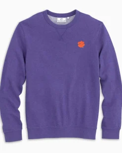 Clemson Upper Deck Pullover Sweatshirt<Southern Tide New