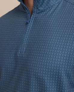 Clubbin' It Print Cruiser Quarter Zip<Southern Tide Best