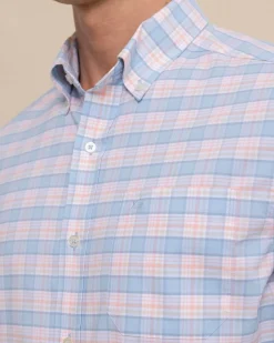 Coastal Passage Brockman Plaid Long Sleeve Sport Shirt<Southern Tide Flash Sale