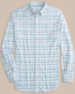 Coastal Passage Pelham Gingham Long Sleeve Sport Shirt<Southern Tide Store