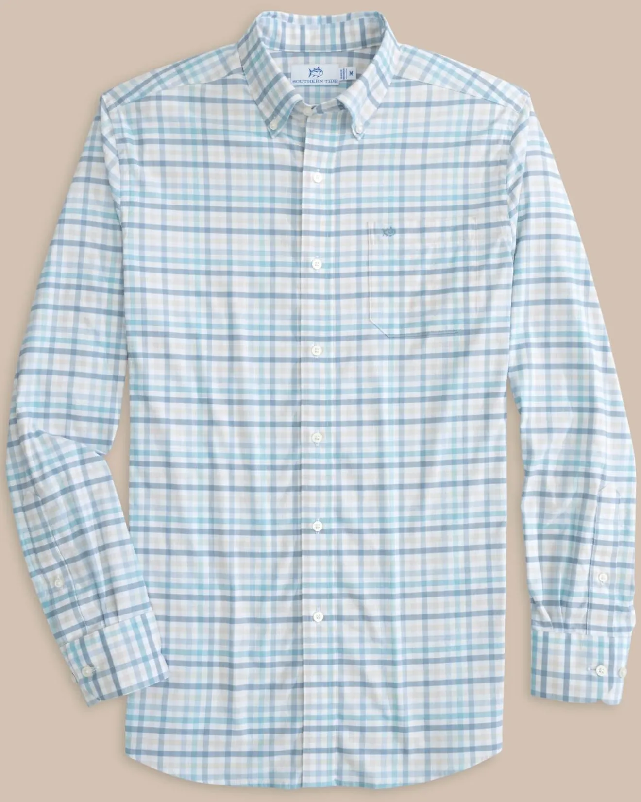 Coastal Passage Pelham Gingham Long Sleeve Sport Shirt<Southern Tide Store