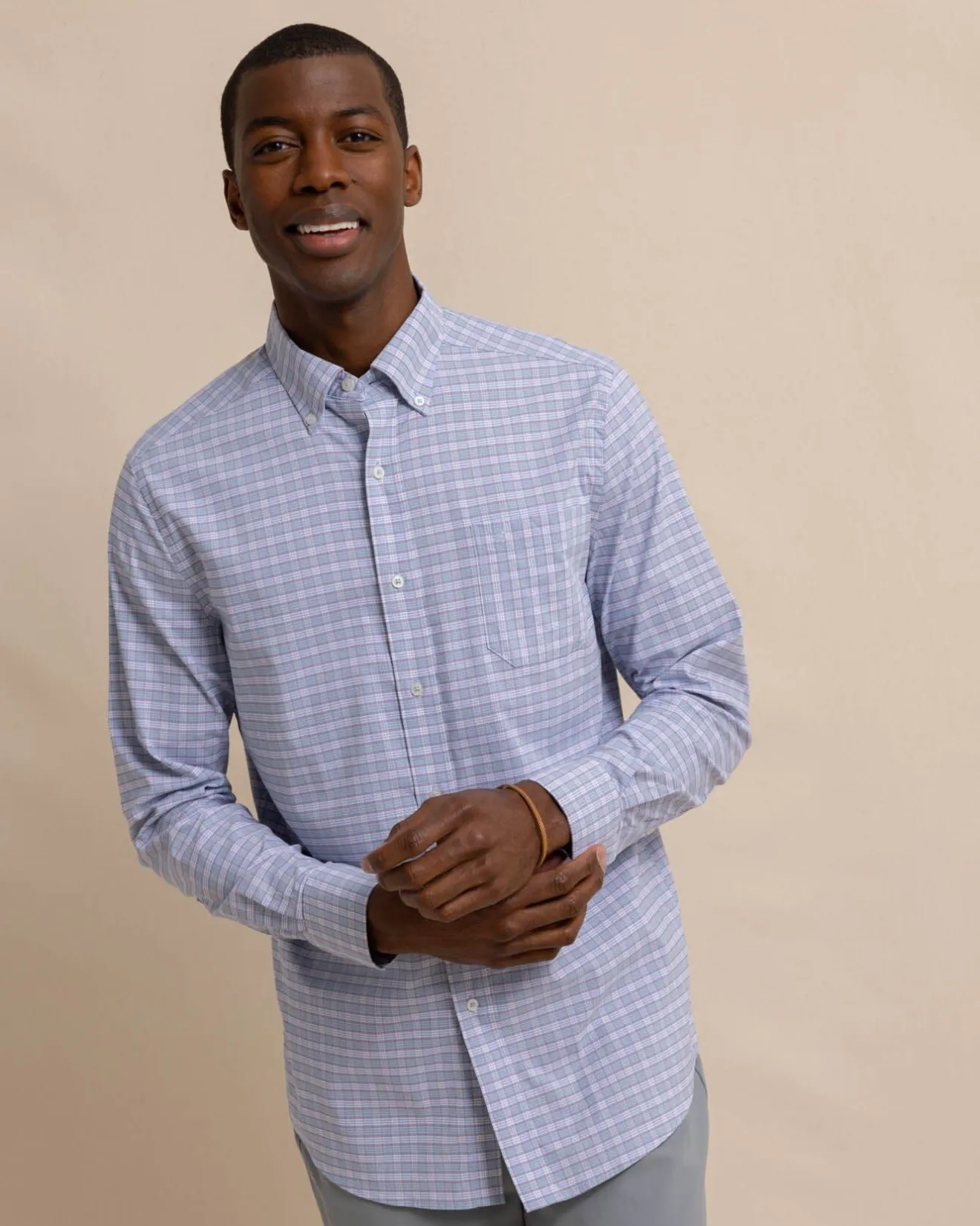 Coastal Passage Trailside Plaid Long Sleeve Sport Shirt<Southern Tide Online