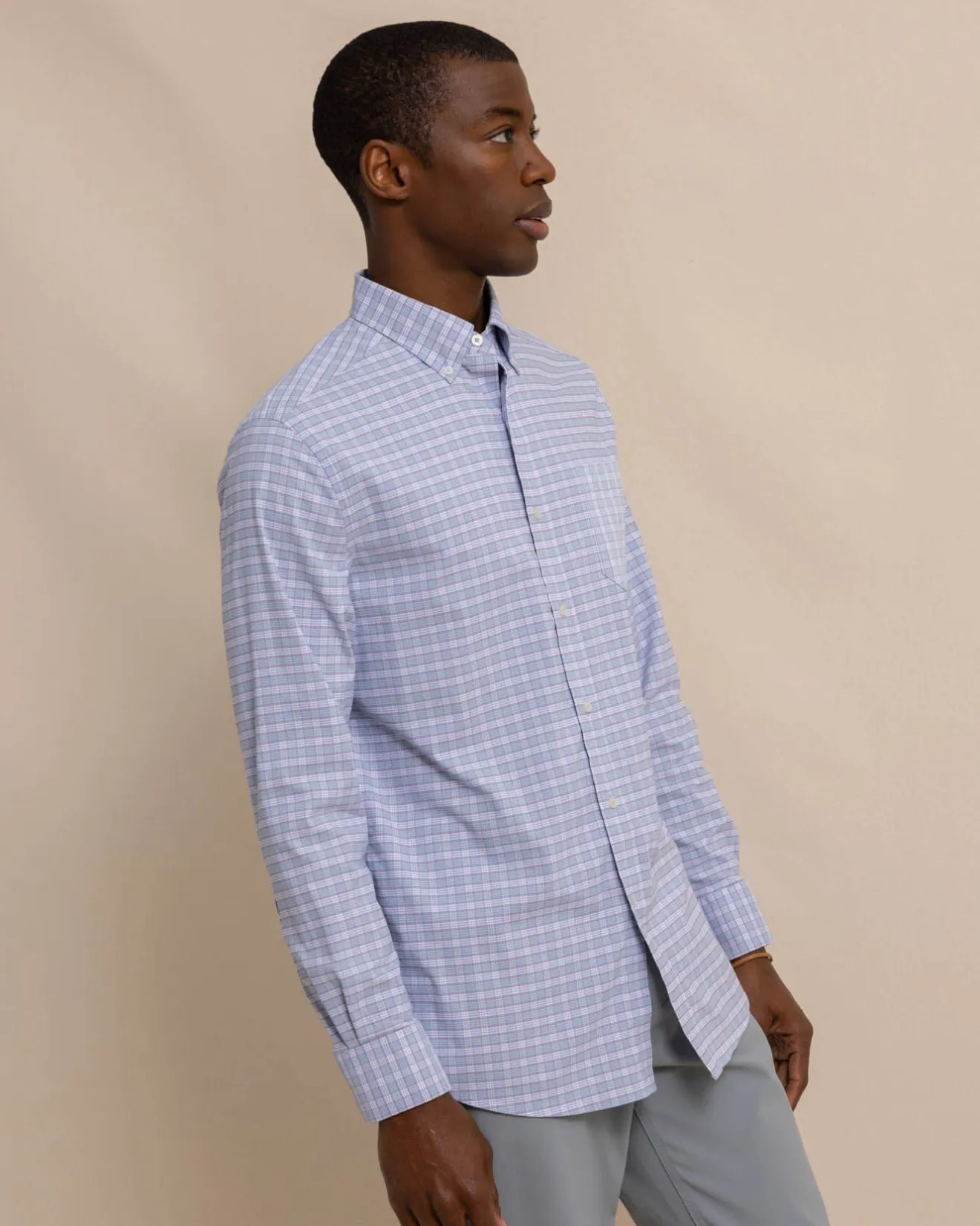 Coastal Passage Trailside Plaid Long Sleeve Sport Shirt<Southern Tide Online