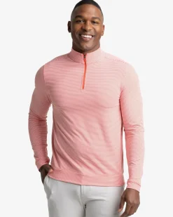 Cruiser Micro-Stripe Heather Quarter Zip<Southern Tide Best Sale