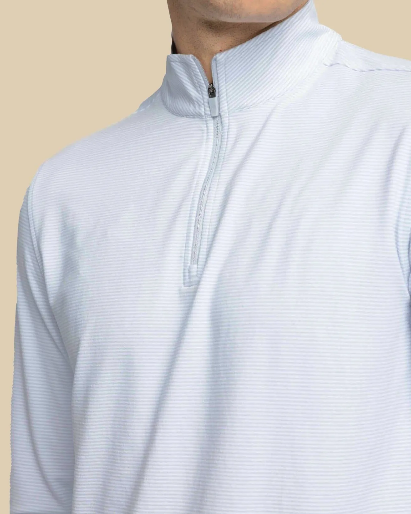 Cruiser Micro-Stripe Heather Quarter Zip<Southern Tide Best Sale