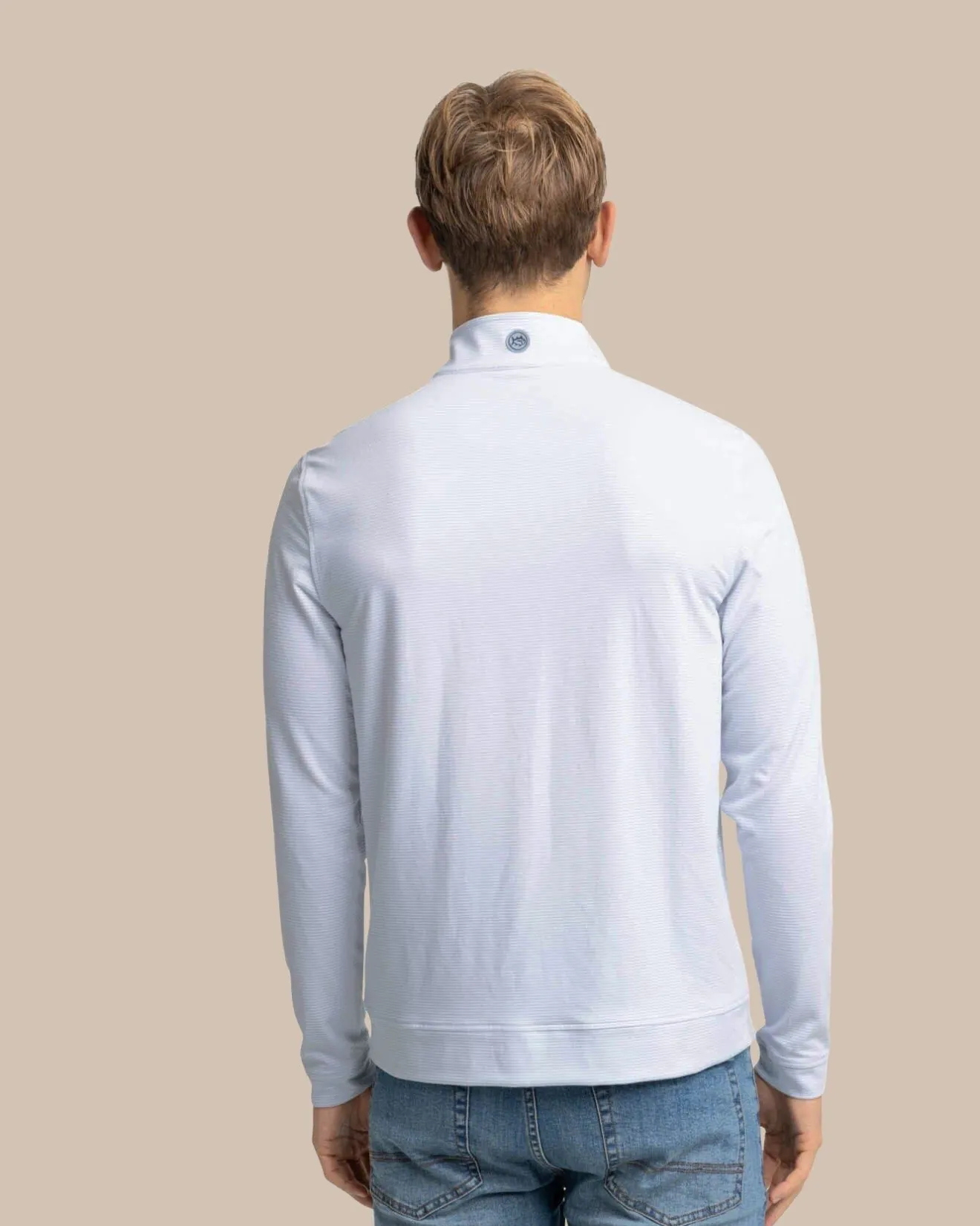 Cruiser Micro-Stripe Heather Quarter Zip<Southern Tide Best Sale