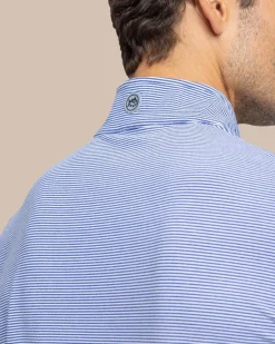 Cruiser Micro-Stripe Heather Quarter Zip<Southern Tide Best Sale