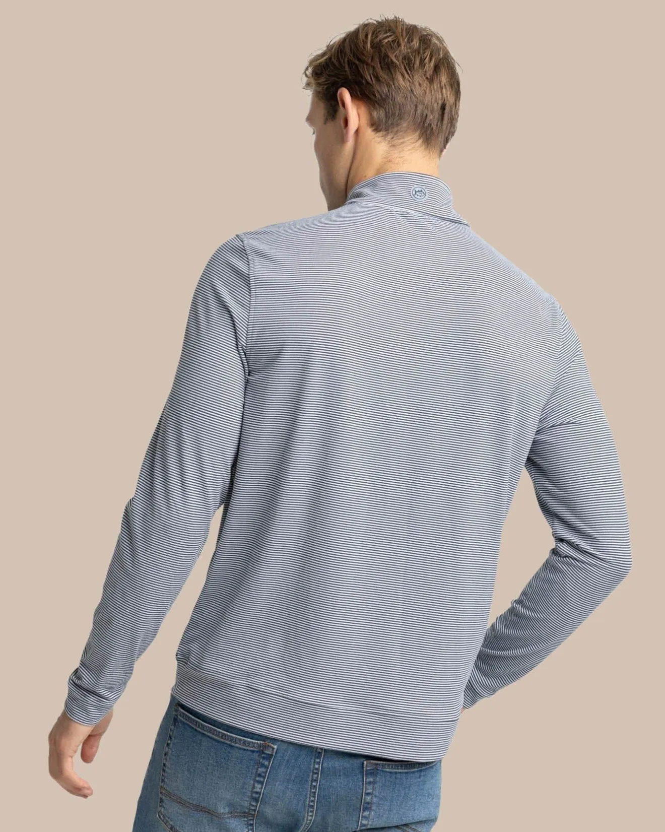Cruiser Micro-Stripe Heather Quarter Zip<Southern Tide Best Sale