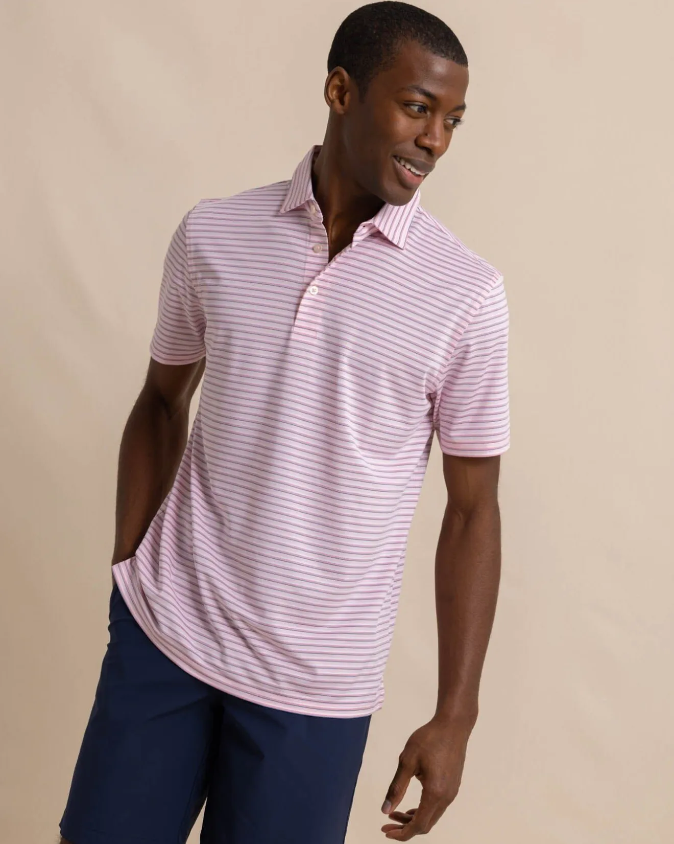 Driver Carova Stripe Polo Shirt<Southern Tide Store