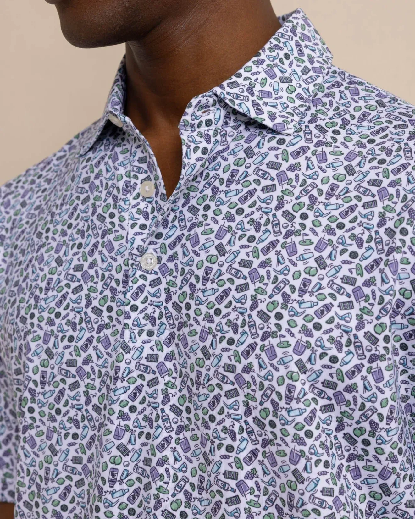 Driver Dazed And Transfused Printed Polo<Southern Tide Cheap