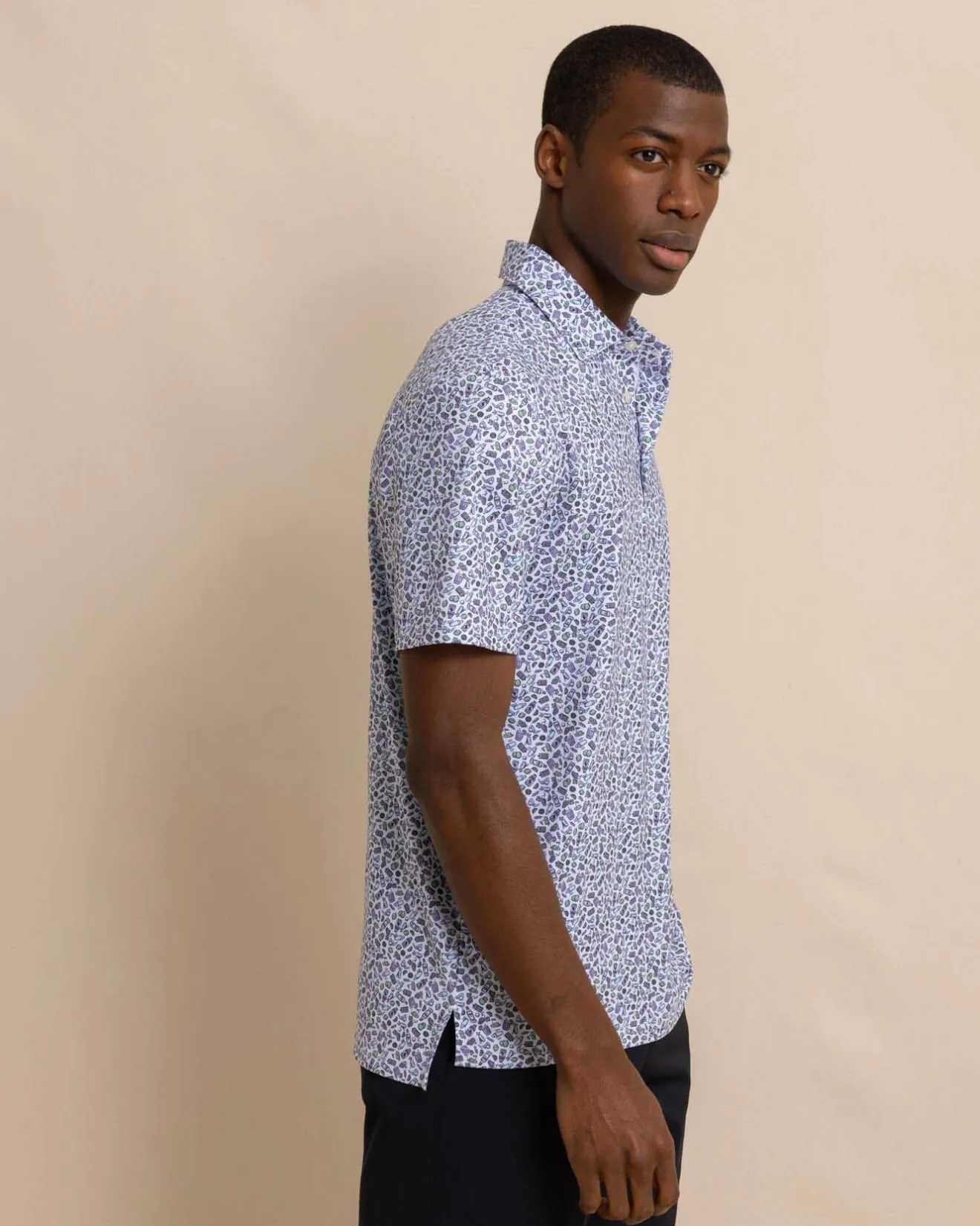 Driver Dazed And Transfused Printed Polo<Southern Tide Cheap