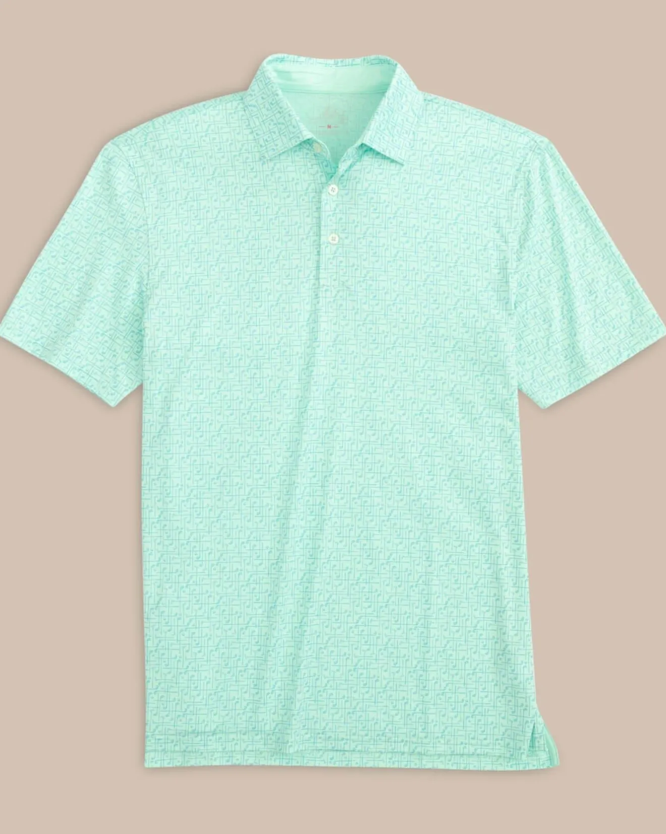 Driver Over Clubbing Print Performance Polo Shirt<Southern Tide Discount