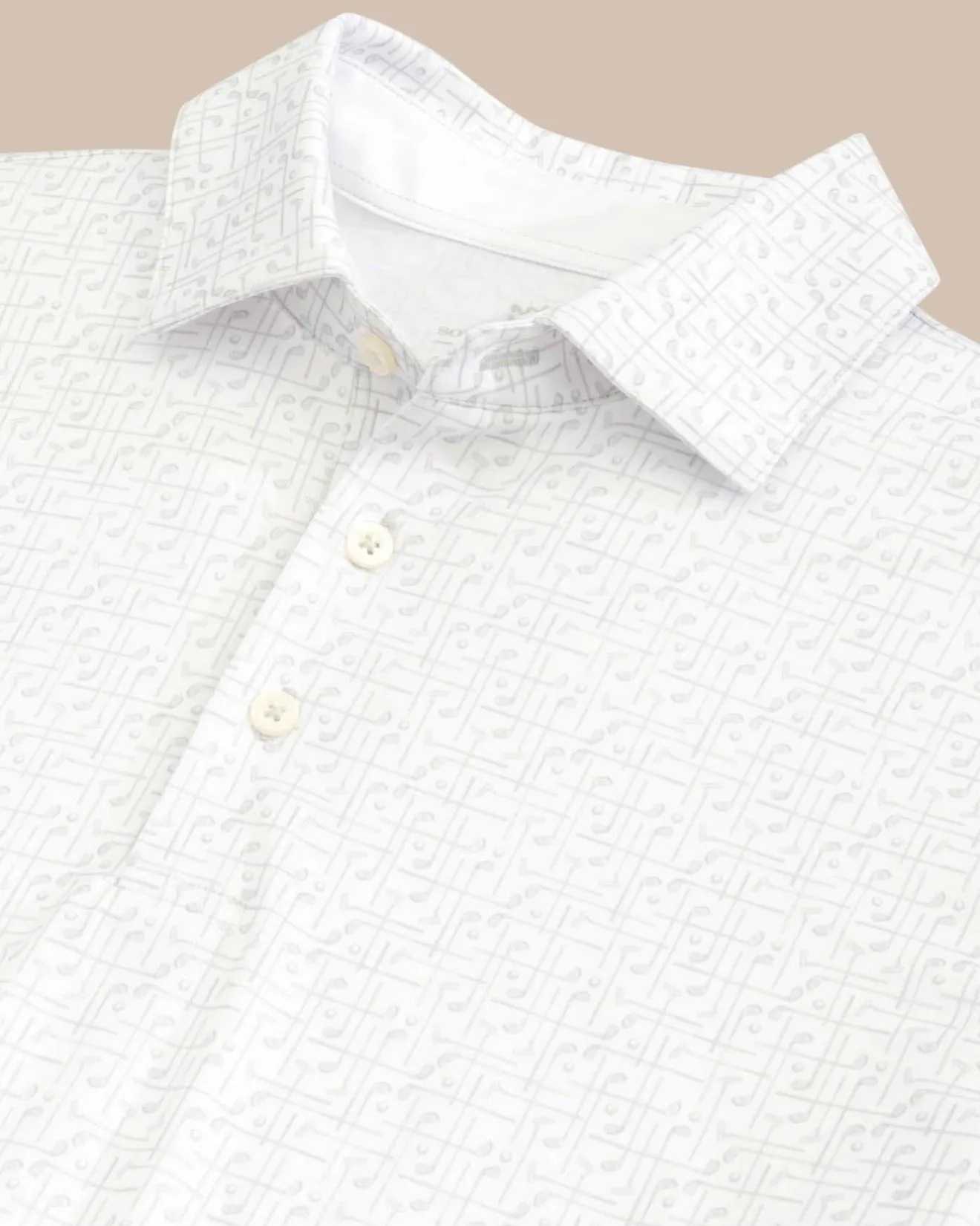 Driver Over Clubbing Print Performance Polo Shirt<Southern Tide Discount