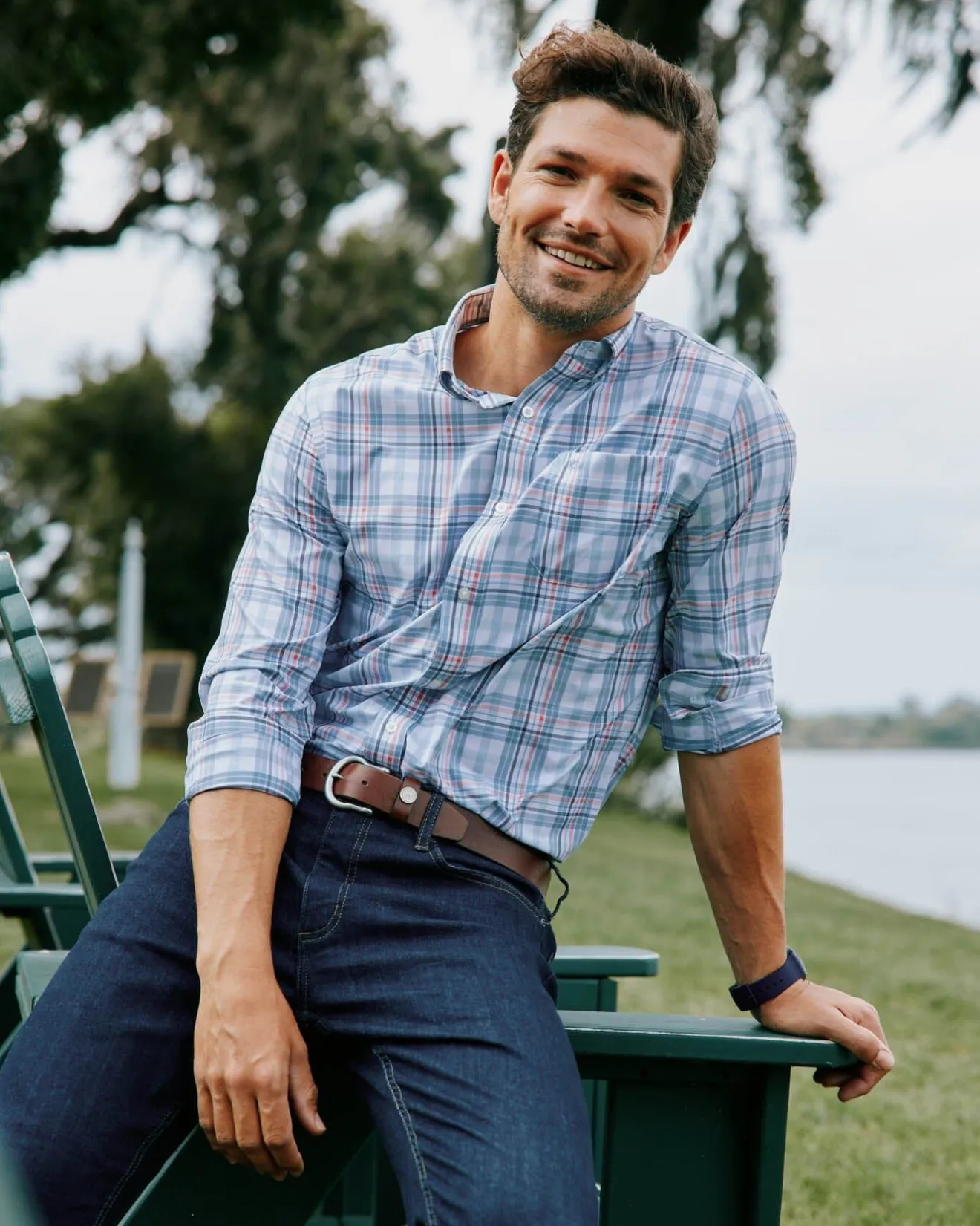 Durwood Plaid Intercoastal Sport Shirt<Southern Tide Best