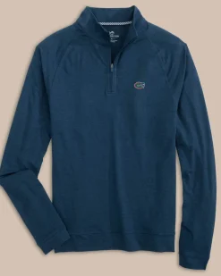Florida Gators Cruiser Heather Quarter Zip Pullover<Southern Tide Discount