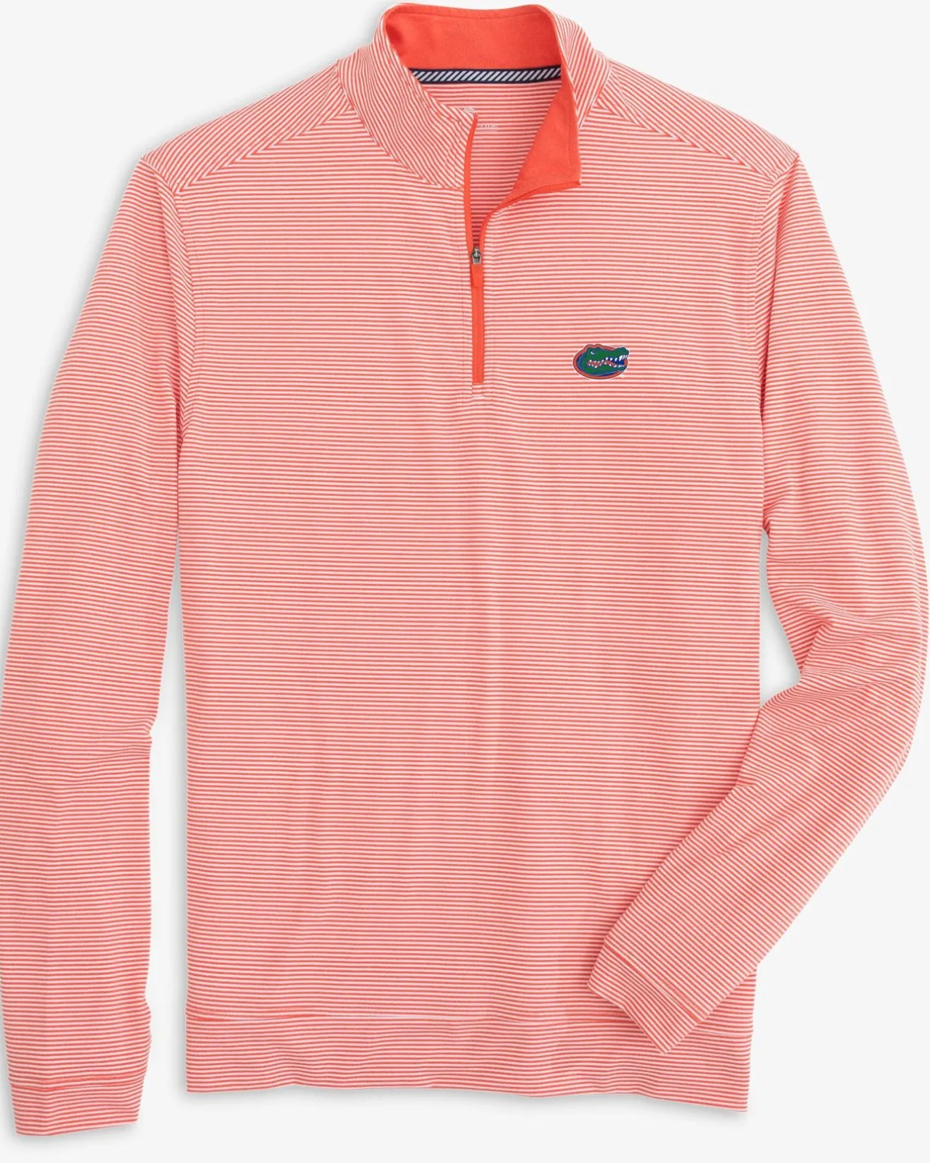 Florida Gators Cruiser Micro-Stripe Heather Quarter Zip<Southern Tide Fashion