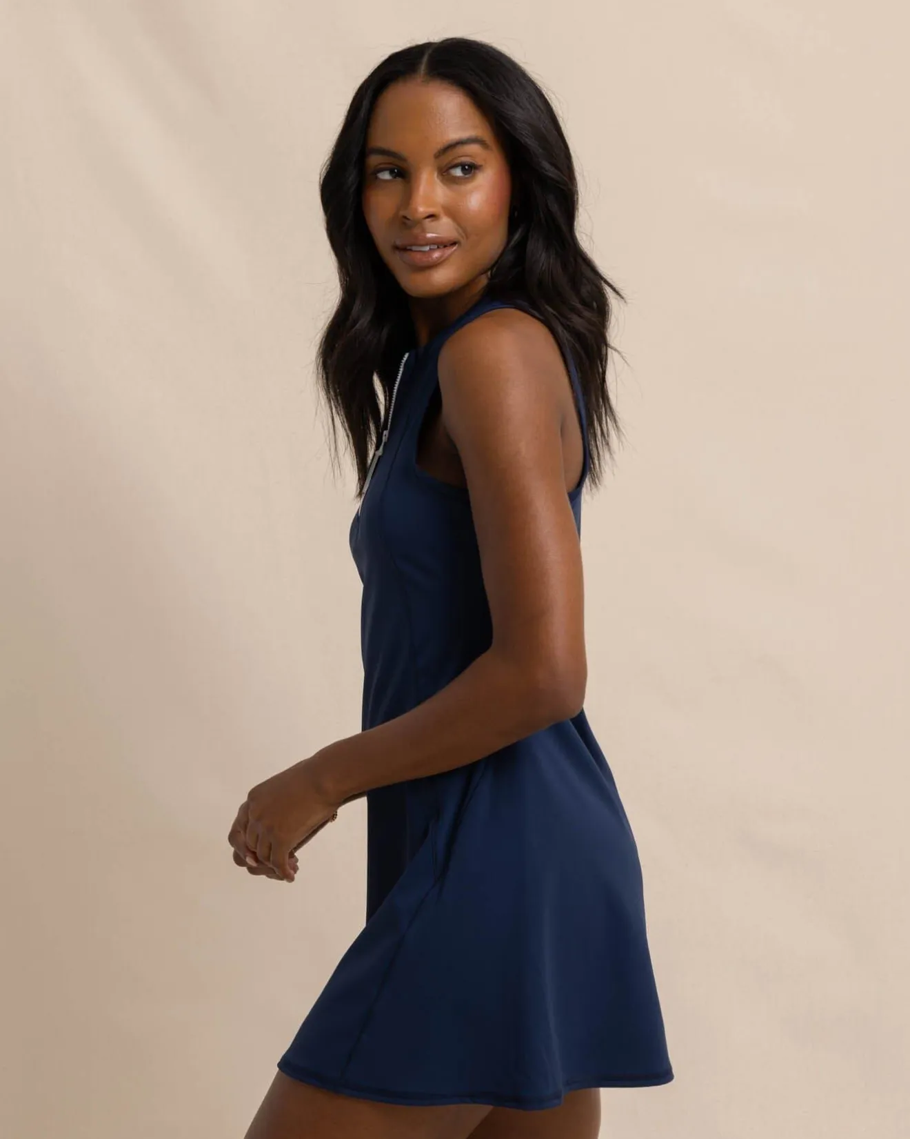 Frances Zip Front Performance Dress<Southern Tide New