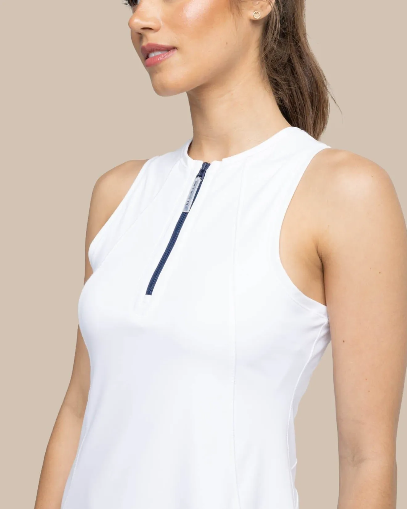 Frances Zip Front Performance Dress<Southern Tide New