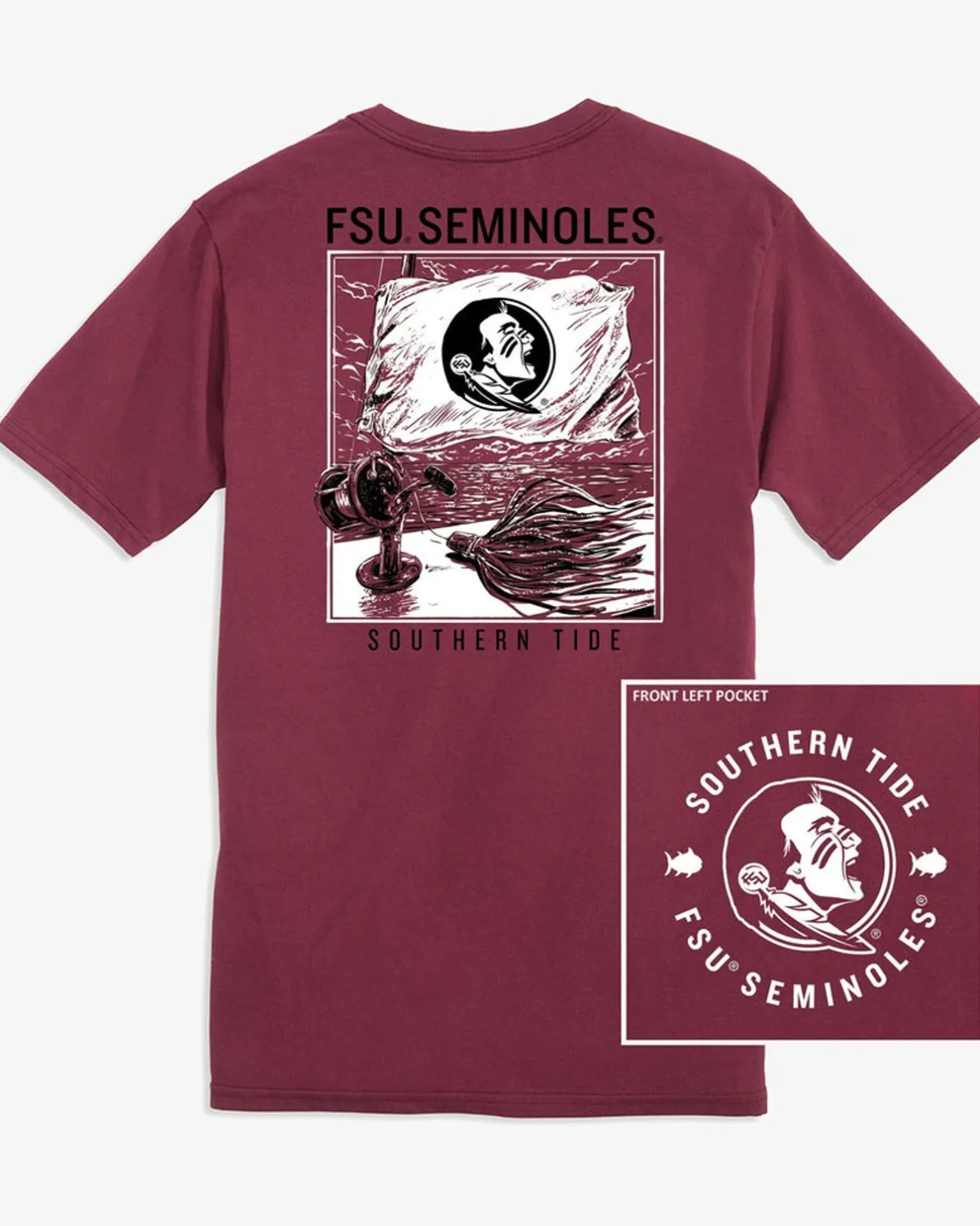 Fsu Seminoles Fishing Flag T-Shirt<Southern Tide Store